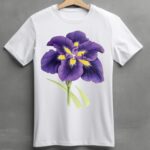 Unworried violet floral tee